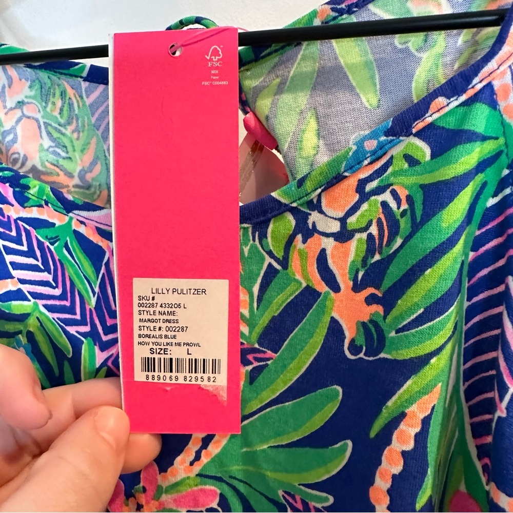 Lilly Pulitzer Margot Dress in Borealis Blue How You Like Me Prowl - Picture 5 of 5